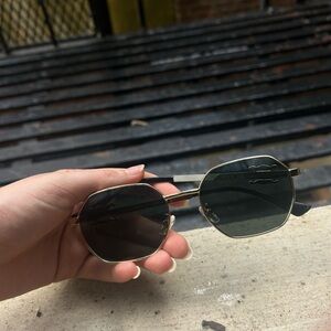 Celine Black Sunglasses with Gold Accents